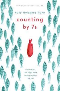 Counting by 7s tween book blue fish swimming up one red fish opposite direction
