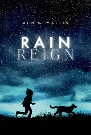 rain reign girl running behind dog dark rain clouds