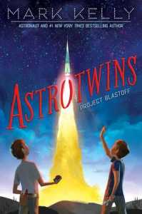 Astrotwins Project blastoff twin boys rocket rising in between them starry sky