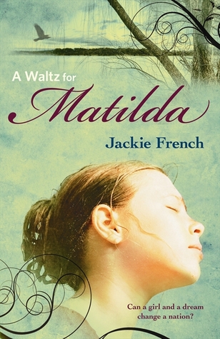 A waltz for Matilda girl with brown hair in bun eyes closed light green background tree and bird on top