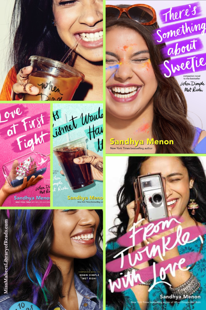 six-grid box. images of Indian girls in four of boxes. Top left image of girl drinking from cup with straw. black cursive letters on drink When Dim. top right image of girl smiling with paint on face and red sunglasses on head. purple and white letters beside her reads There's something about Sweetie. bottom right image of girl in blue dress holding camera. pink and white letters across her reads From Twinkle with love. bottom left image of girl smiling with purple, blue and pink streaks in hair. blue badge on shirt has 10 on it. middle image has someone holding dark drink with straw. green background with black letters reading ..s ..ismet Woul... Hav. middle left image of someone holding house inside bottle. pink background with white letters above reading Love at First Fight.